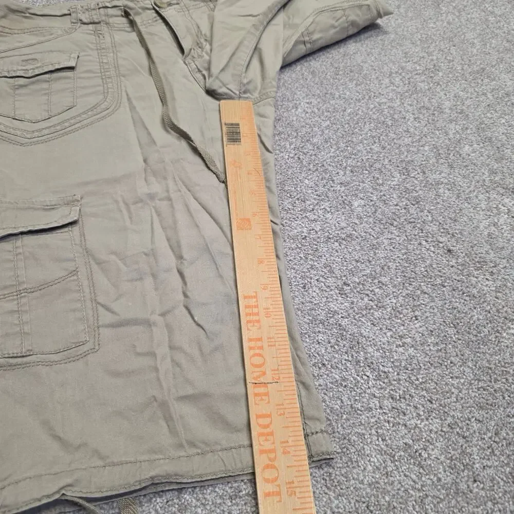 Y2K Parachute Indie Sleaze UnionBay Cargo Capri Pants Sz 7 Khaki Cotton Utility